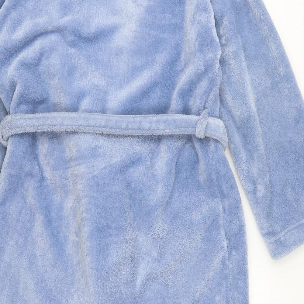 Marks and Spencer Womens Blue  Polyester Kimono Robe Size 12  Tie