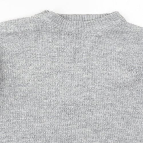 Matalan Womens Grey Crew Neck  Acrylic Pullover Jumper Size M