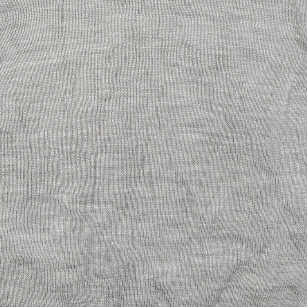 TU Womens Grey Crew Neck  Acrylic Pullover Jumper Size 20   - Christmas Giraffe