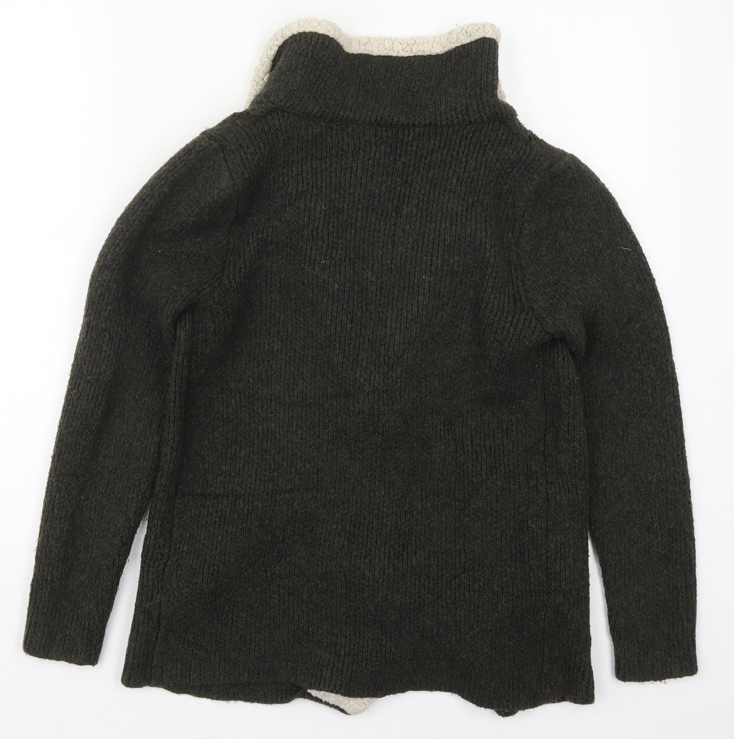 Atmosphere Womens Green Collared  Cotton Cardigan Jumper Size 6