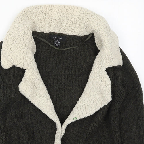 Atmosphere Womens Green Collared  Cotton Cardigan Jumper Size 6