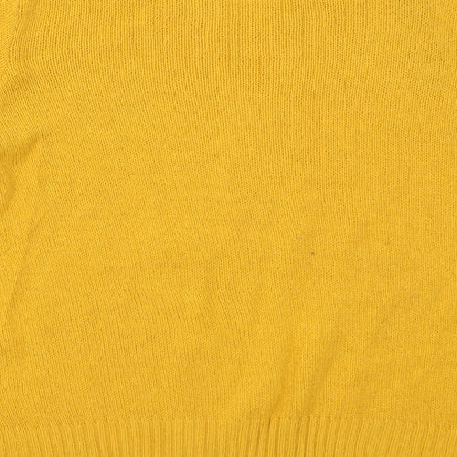 H&M Womens Yellow Crew Neck  Acrylic Pullover Jumper Size L