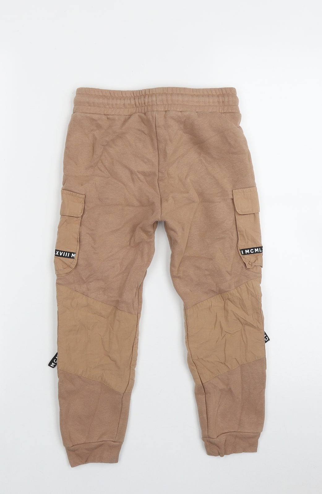 River Island Boys Brown  Cotton Jogger Trousers Size 5-6 Years  Regular