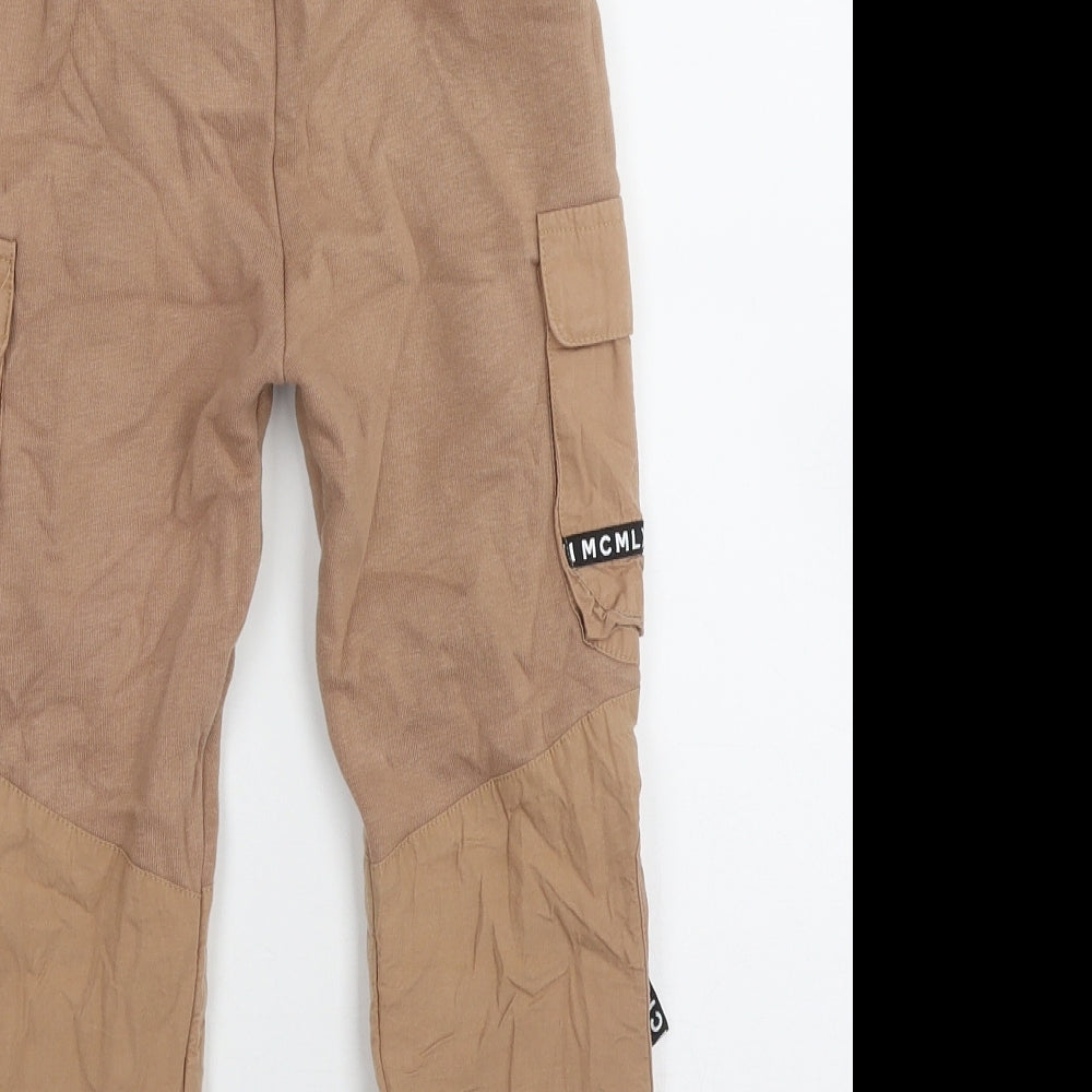 River Island Boys Brown  Cotton Jogger Trousers Size 5-6 Years  Regular