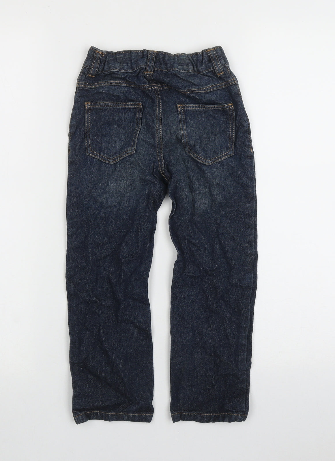 George Girls Blue  100% Cotton Straight Jeans Size 4-5 Years  Regular Zip
