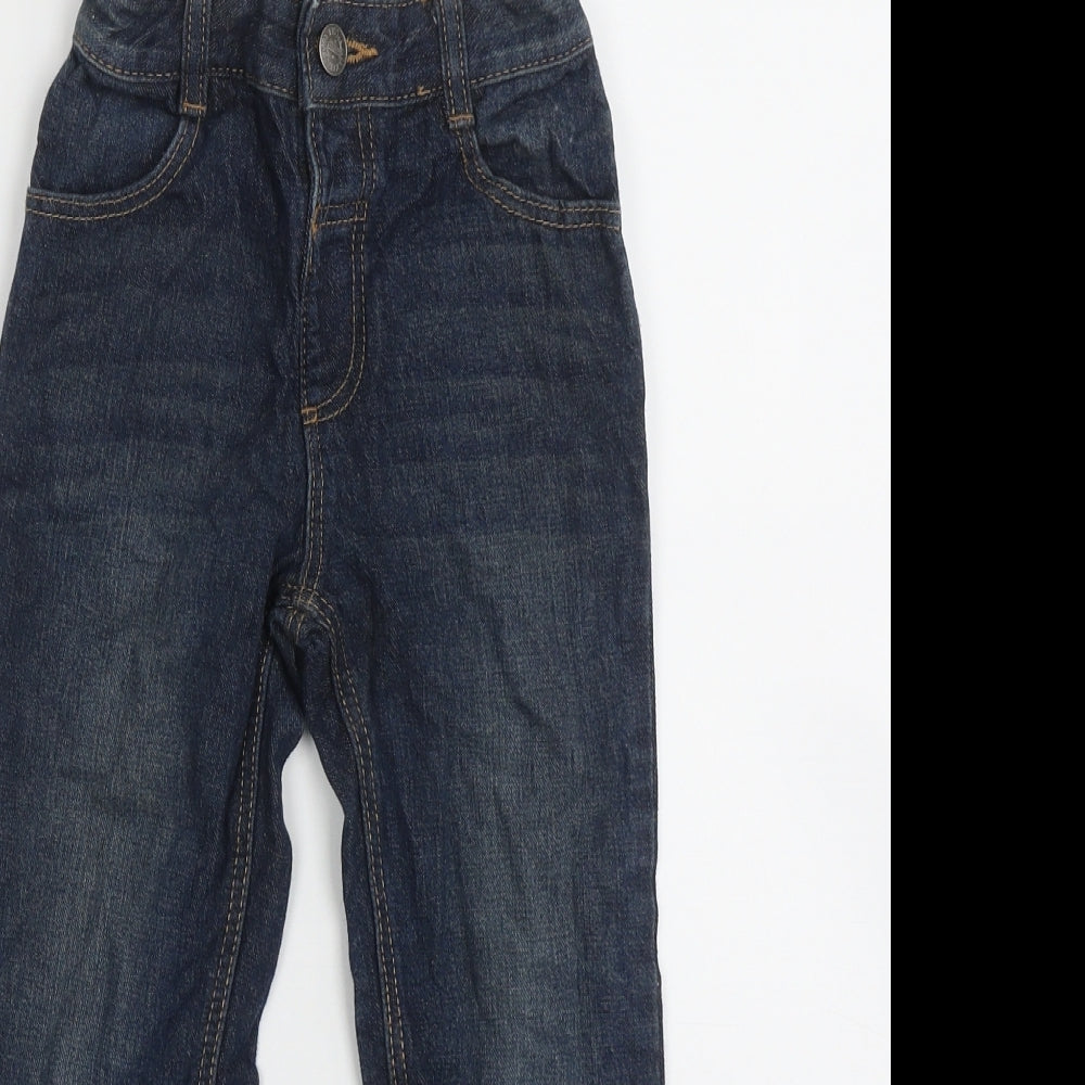 George Girls Blue  100% Cotton Straight Jeans Size 4-5 Years  Regular Zip