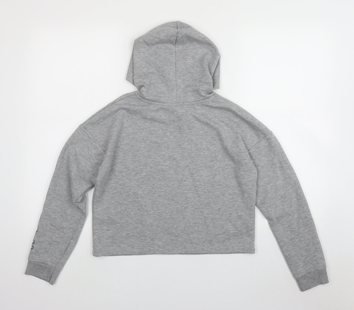 George Girls Grey  Polyester Pullover Hoodie Size 11 Years   - 'Always be kind to our planet'