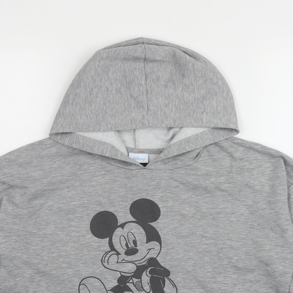 George Girls Grey  Polyester Pullover Hoodie Size 11 Years   - 'Always be kind to our planet'