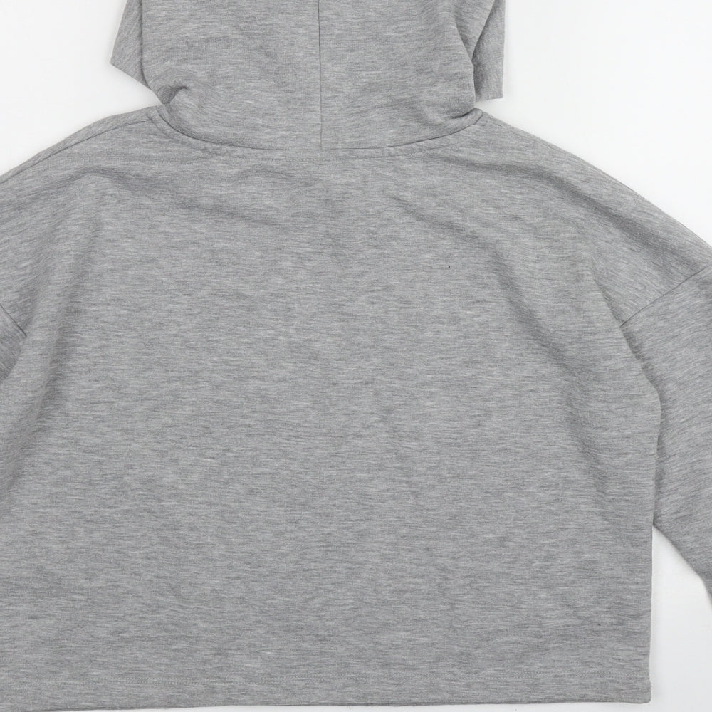 George Girls Grey  Polyester Pullover Hoodie Size 11 Years   - 'Always be kind to our planet'