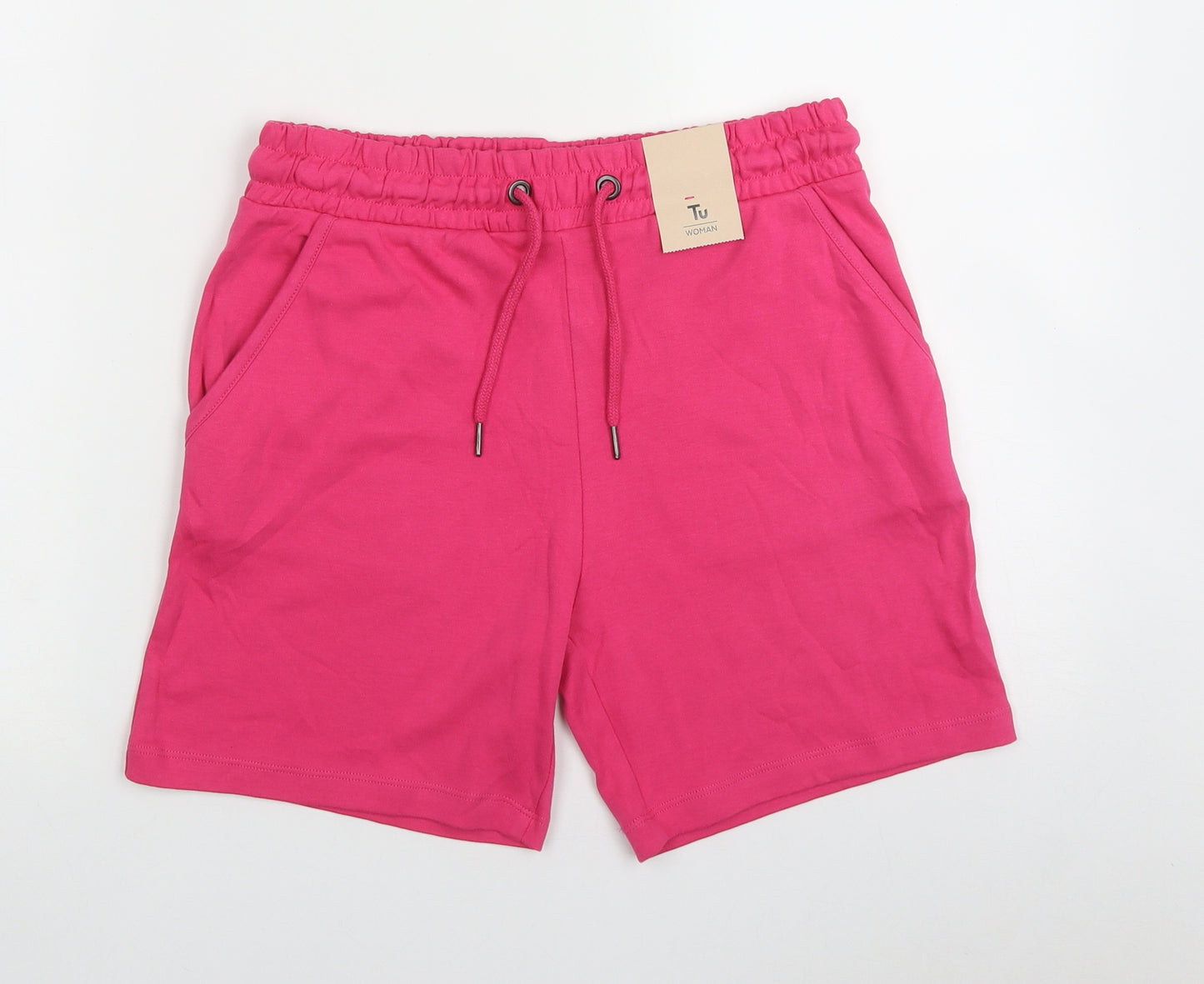 TU Womens Pink  100% Cotton Bermuda Shorts Size 8 L5.5 in Regular