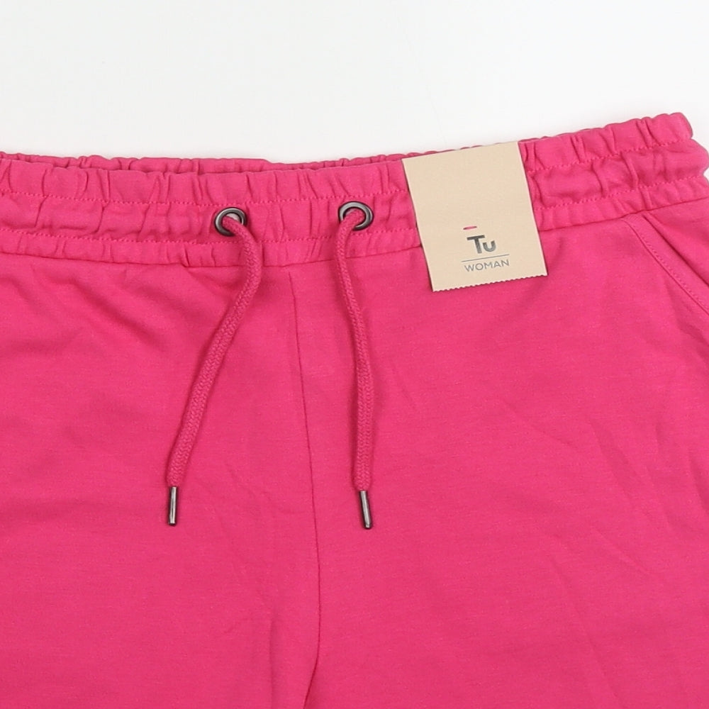 TU Womens Pink  100% Cotton Bermuda Shorts Size 8 L5.5 in Regular