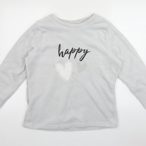 Time to Dream Womens Grey Solid Polyester Top Pyjama Top Size 16   - 'Happy'