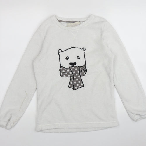 Preworn Womens Grey Solid Polyester Top Pyjama Top Size 8   - Bear