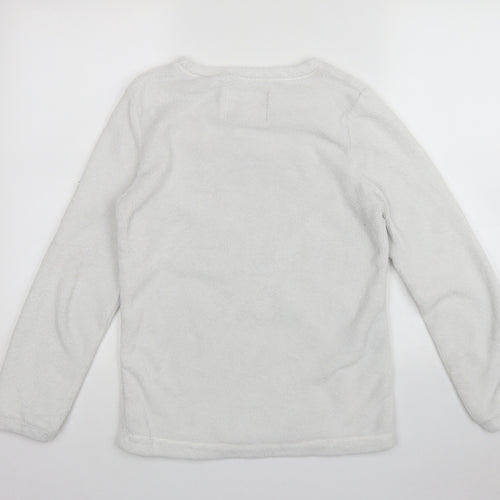 Preworn Womens Grey Solid Polyester Top Pyjama Top Size 8   - Bear