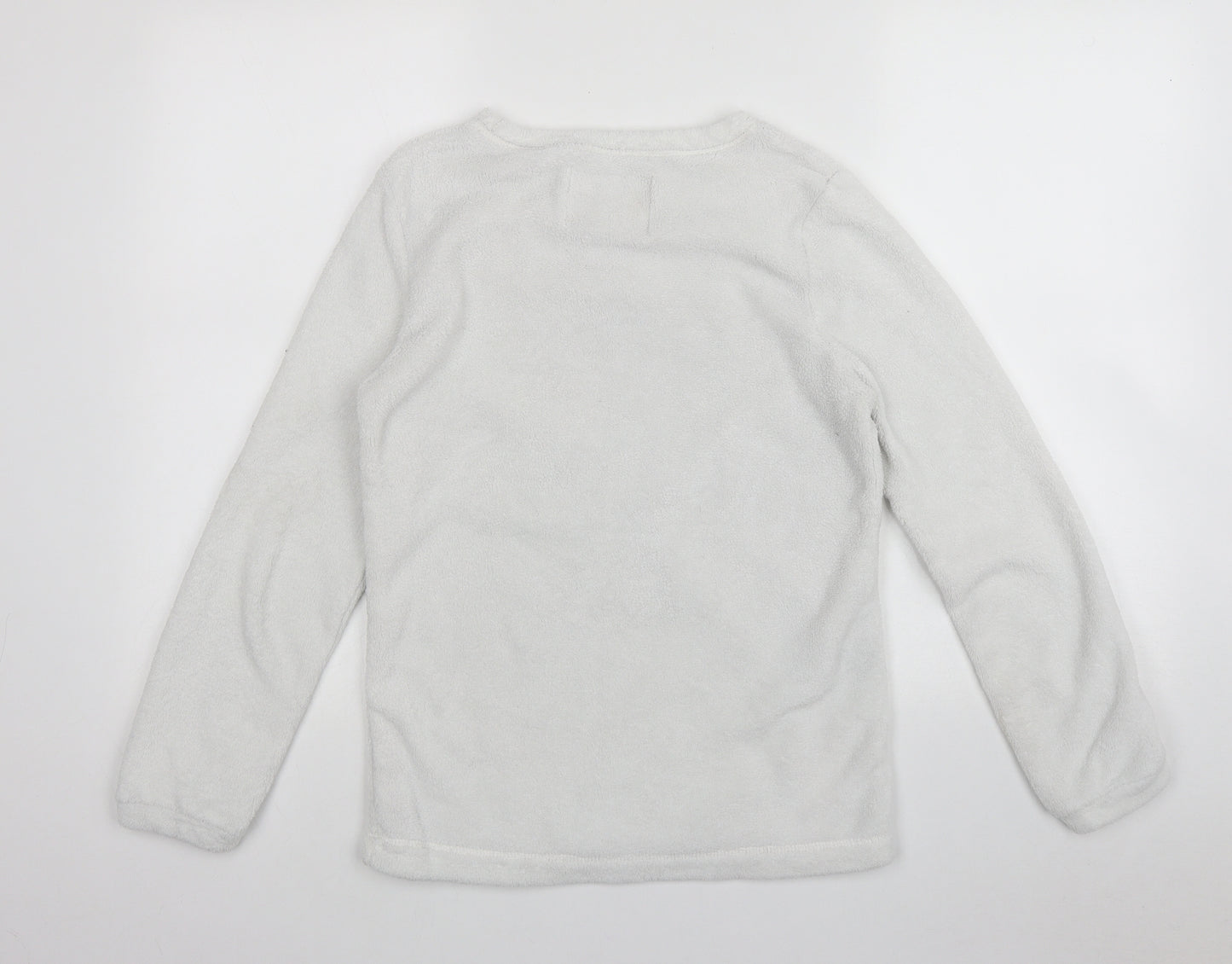 Preworn Womens Grey Solid Polyester Top Pyjama Top Size 8   - Bear