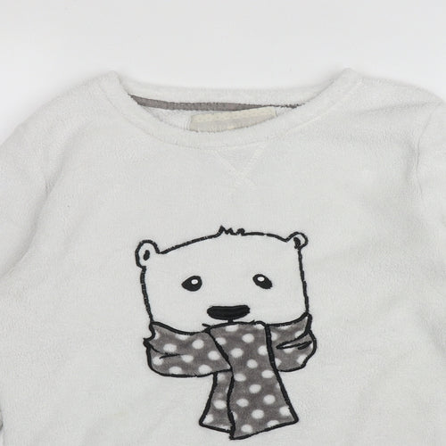 Preworn Womens Grey Solid Polyester Top Pyjama Top Size 8   - Bear