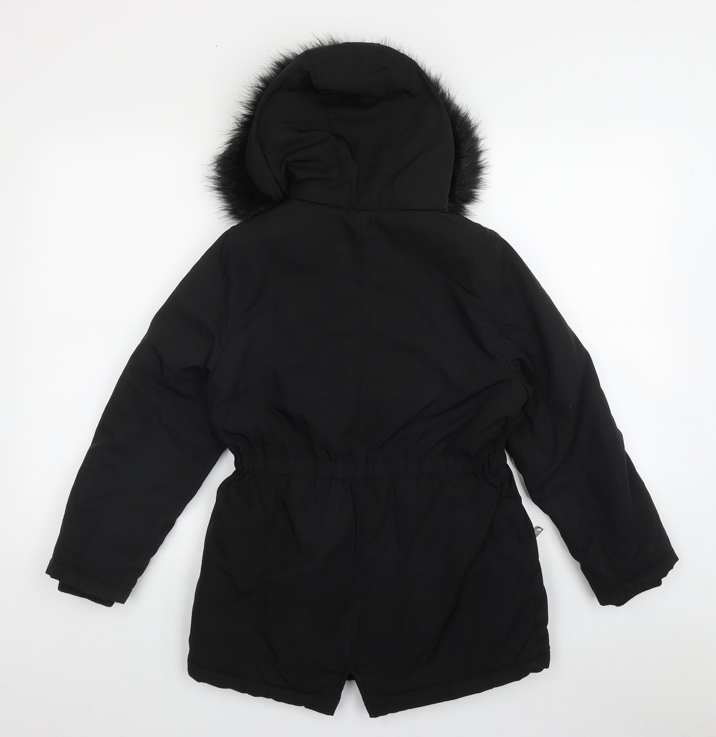 George Girls Black   Puffer Jacket Coat Size 9-10 Years  Zip
