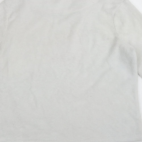 Preworn Womens Grey Solid Polyester Top Pyjama Top Size 2   - Christmas 'Elfie Selfie'