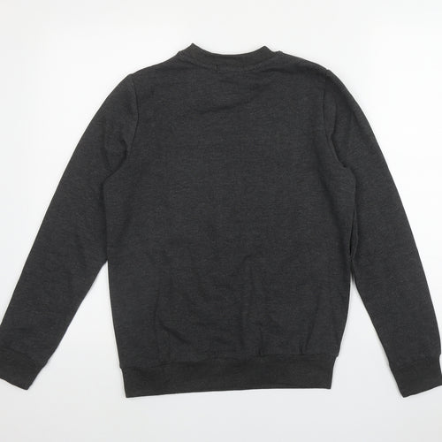 Avenue Womens Grey  Cotton Pullover Sweatshirt Size S   - 'Sleigh my name'