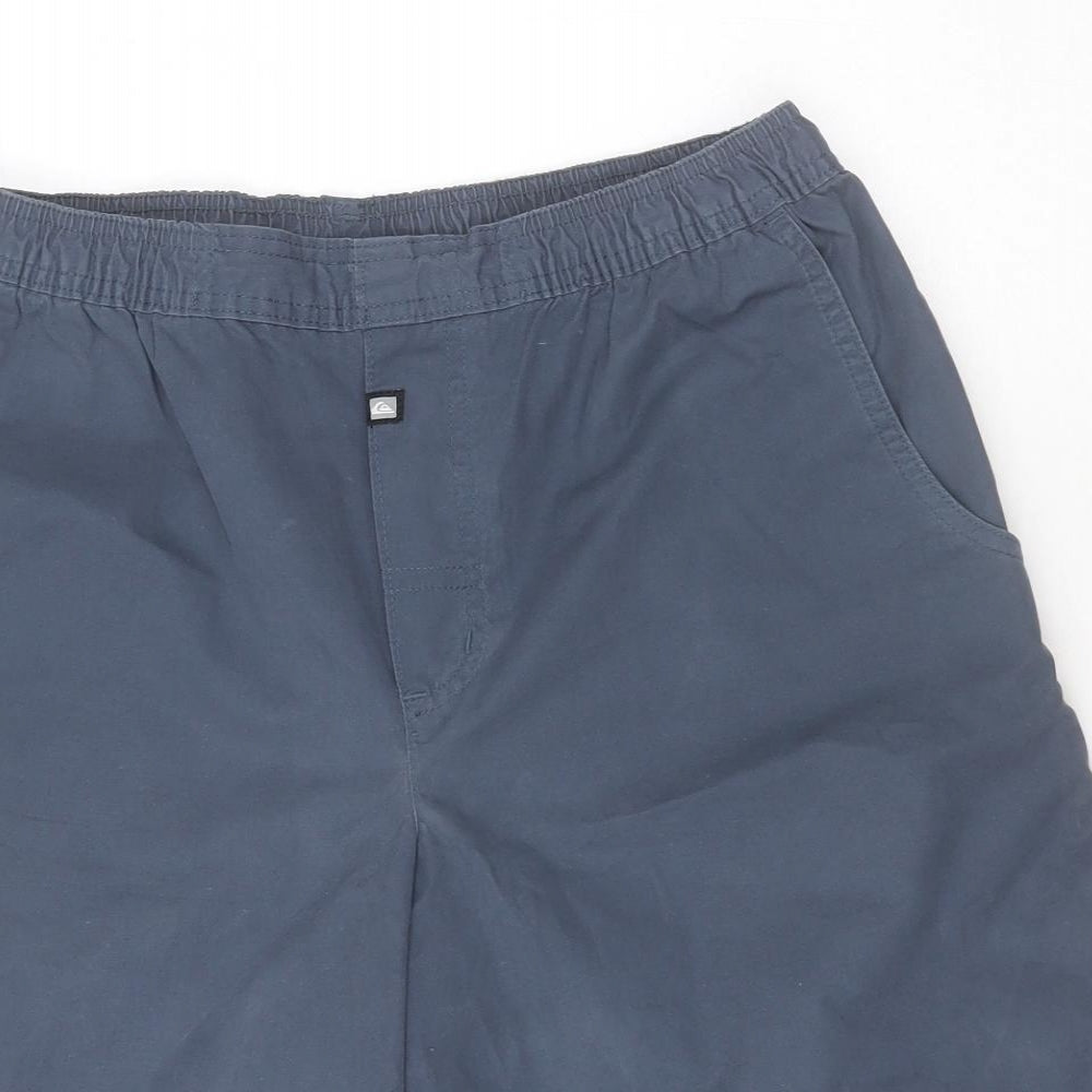 Quiksilver Mens Grey  Cotton Chino Shorts Size M L10 in Regular