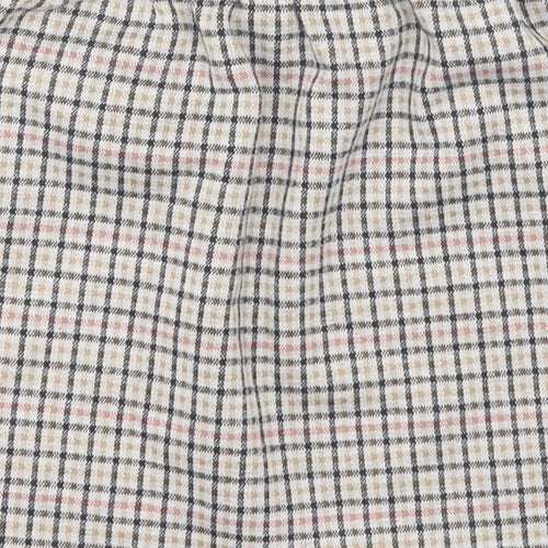 Primark Girls White Check Polyester A-Line Skirt Size 6-7 Years  Regular Pull On