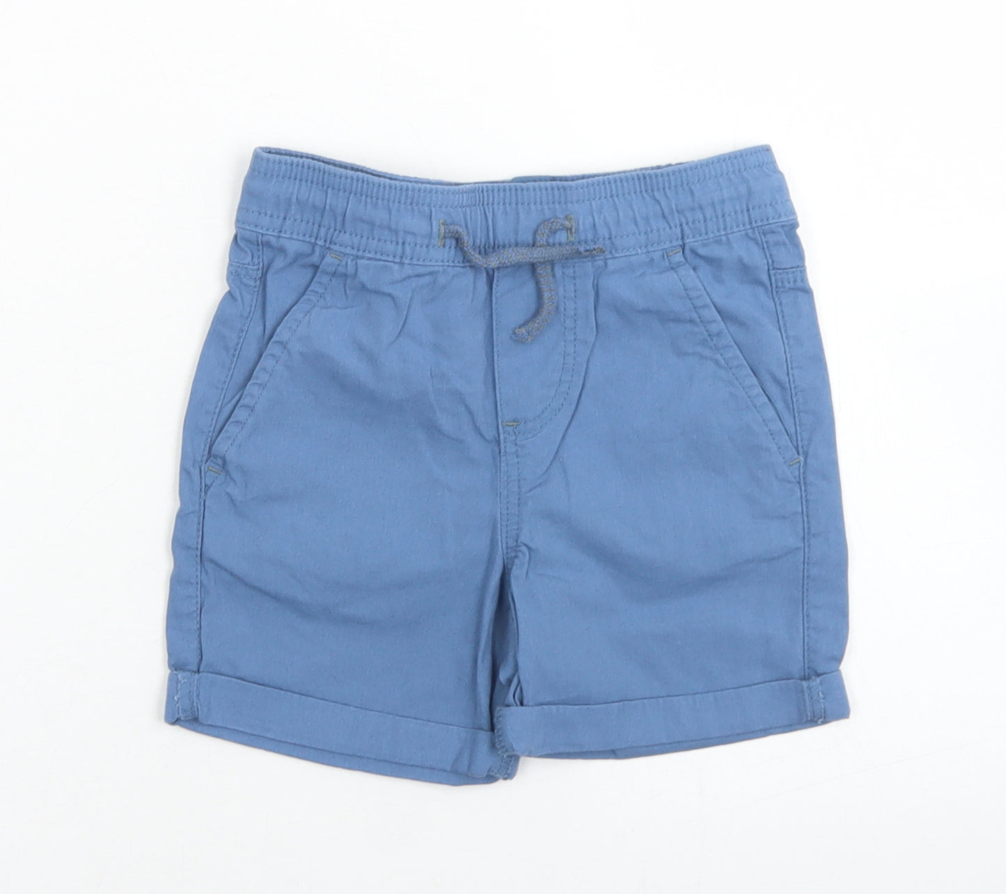 Denim Co Boys Blue  Cotton Chino Shorts Size 2-3 Years  Regular Drawstring