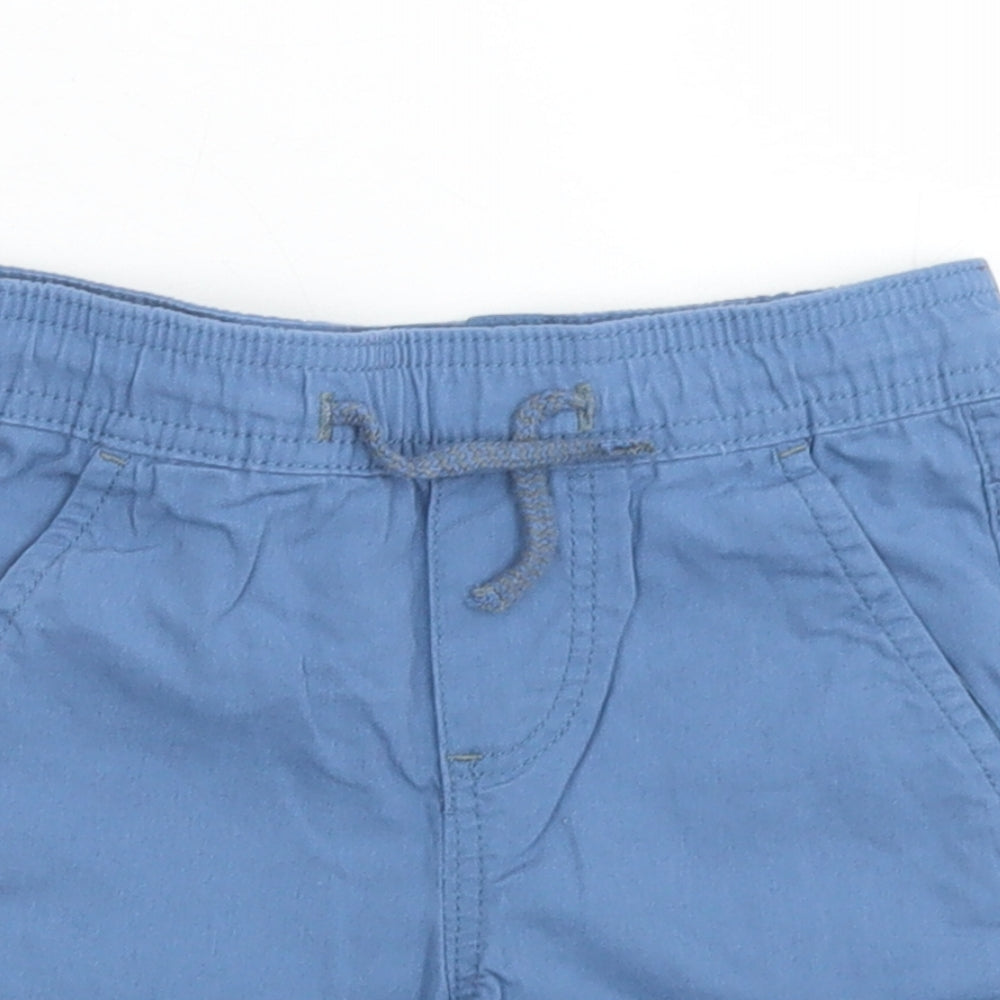 Denim Co Boys Blue  Cotton Chino Shorts Size 2-3 Years  Regular Drawstring
