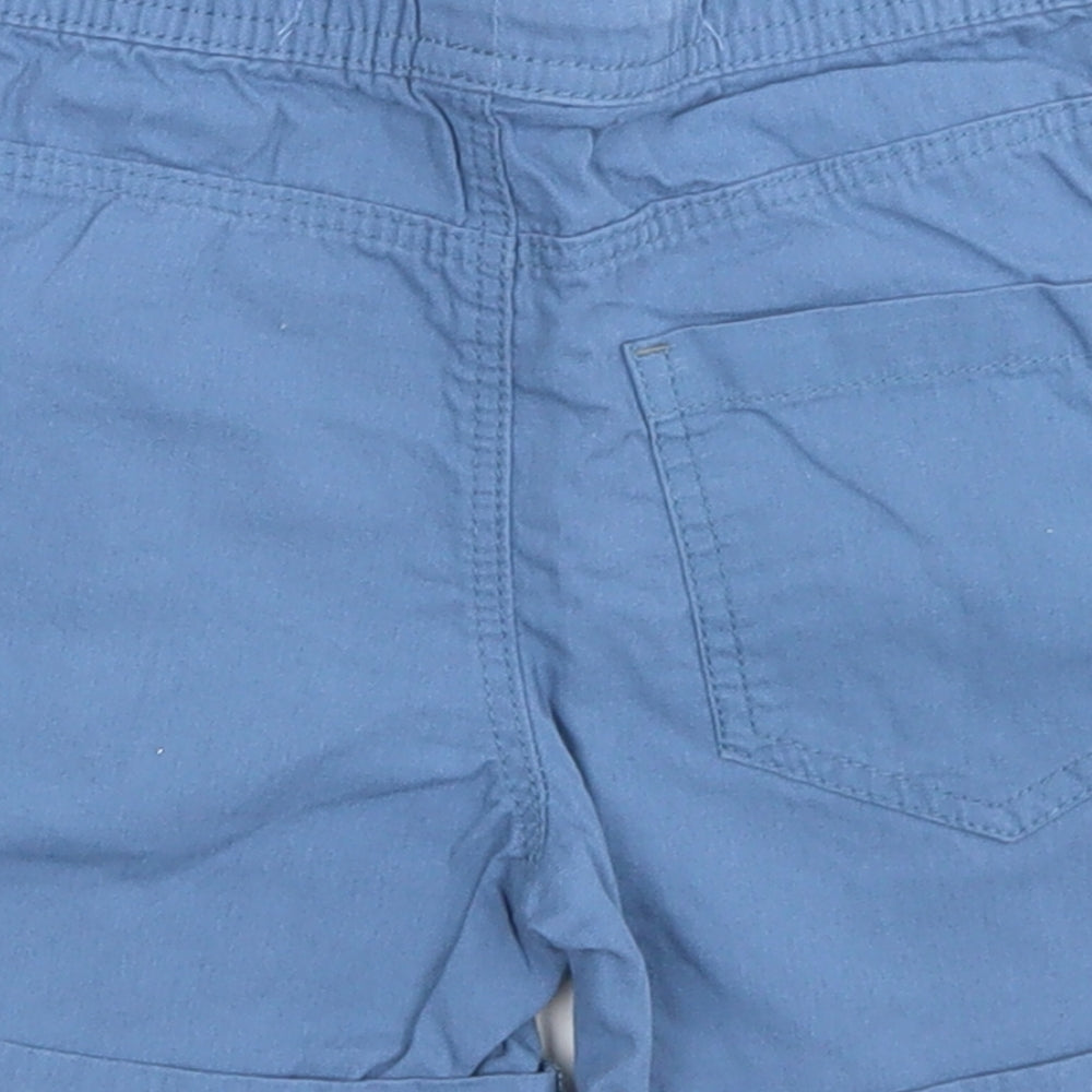 Denim Co Boys Blue  Cotton Chino Shorts Size 2-3 Years  Regular Drawstring
