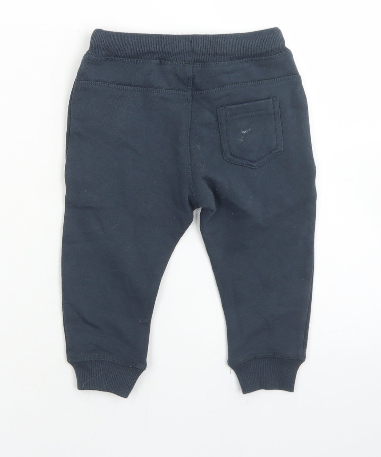 Very Boys Blue  Cotton Jogger Trousers Size 12-18 Months  Drawstring