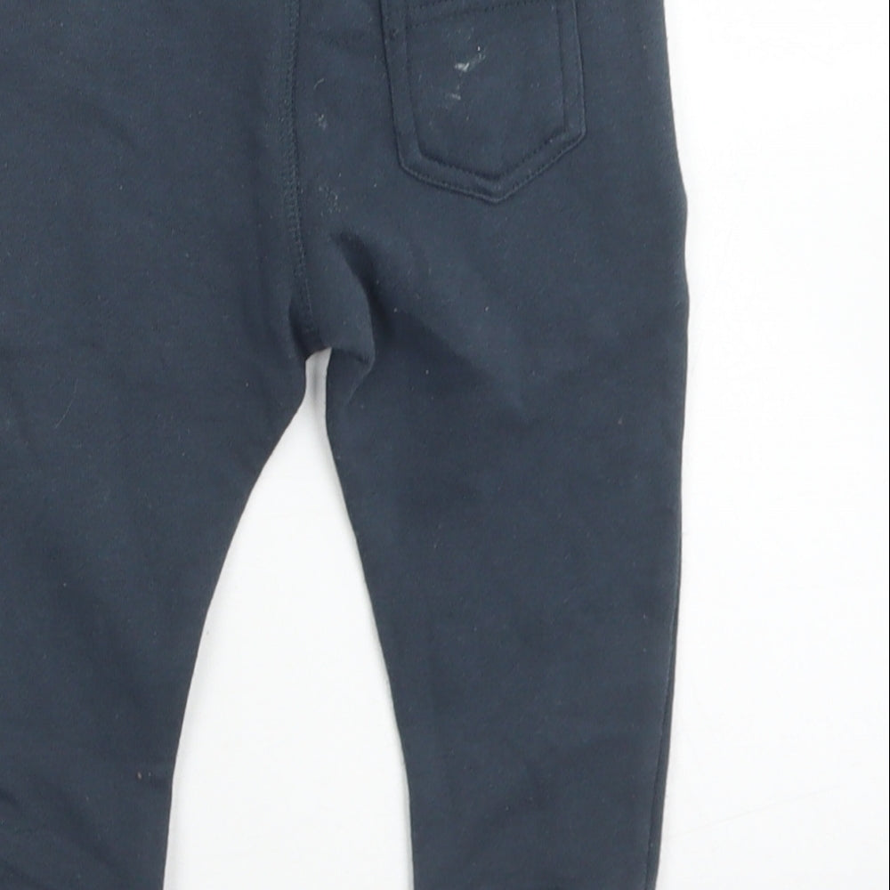 Very Boys Blue  Cotton Jogger Trousers Size 12-18 Months  Drawstring