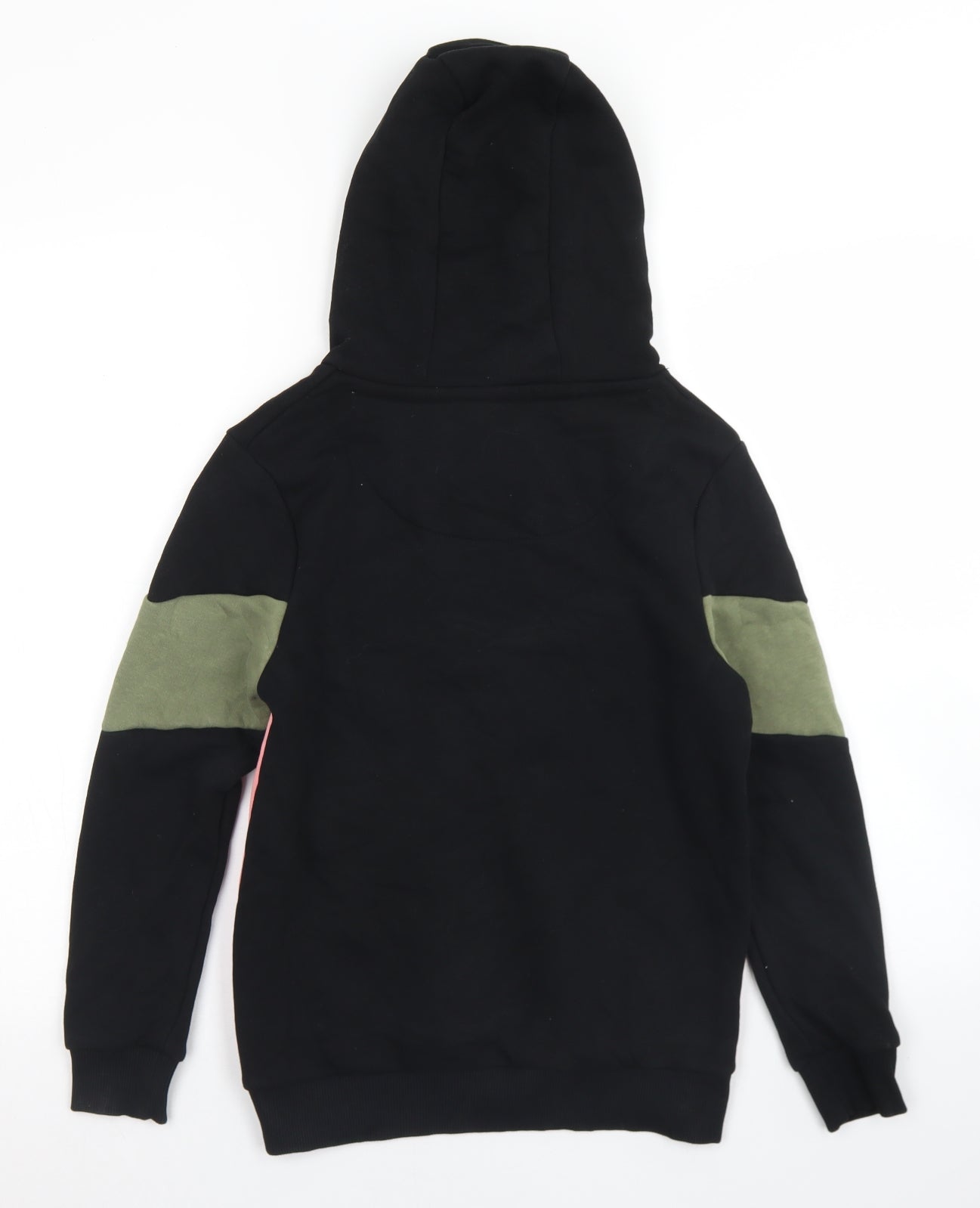 Sonneti Girls Black Colourblock Cotton Pullover Hoodie Size 10-11 Years