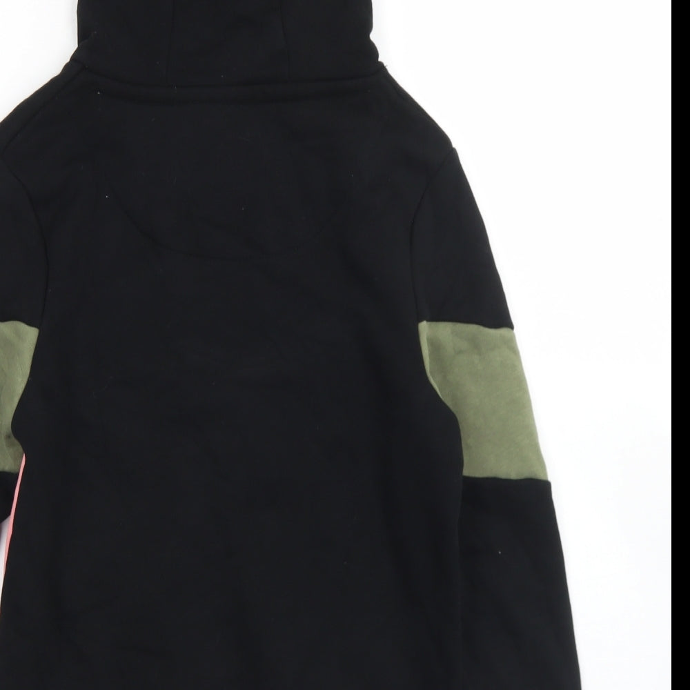 Sonneti Girls Black Colourblock Cotton Pullover Hoodie Size 10-11 Years