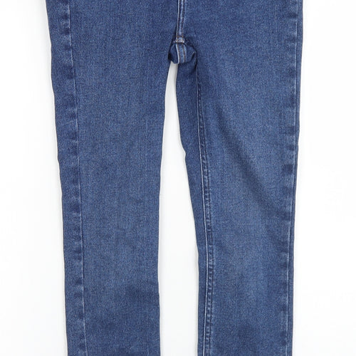 New Look Girls Blue  Cotton Skinny Jeans Size 12 Years  Regular Button - High Waist
