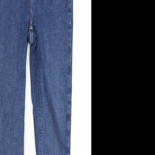 New Look Girls Blue  Cotton Skinny Jeans Size 12 Years  Regular Button - High Waist