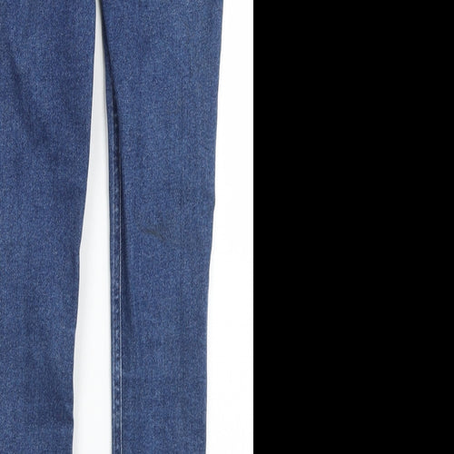 New Look Girls Blue  Cotton Skinny Jeans Size 12 Years  Regular Button - High Waist