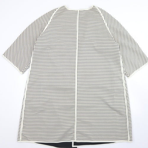 Gallery Womens Ivory Check  Jacket Blazer Size L