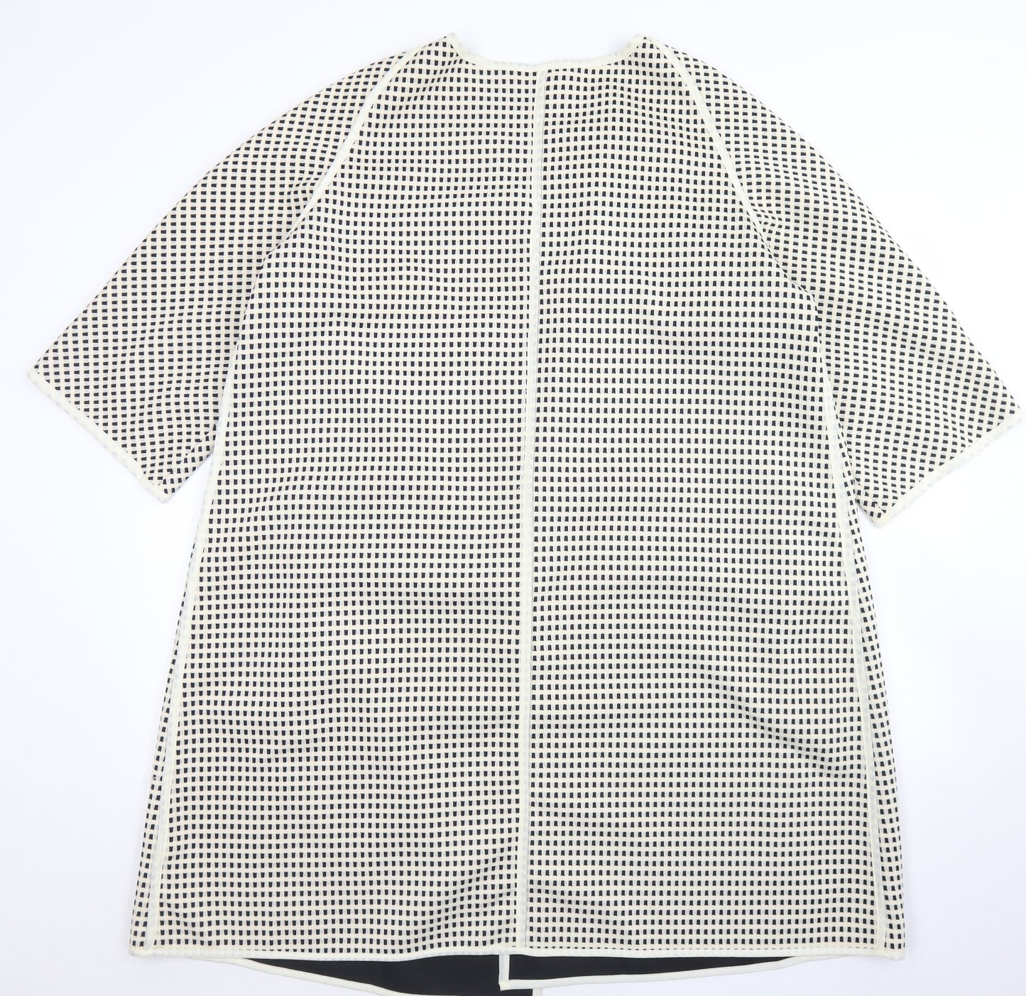 Gallery Womens Ivory Check  Jacket Blazer Size L