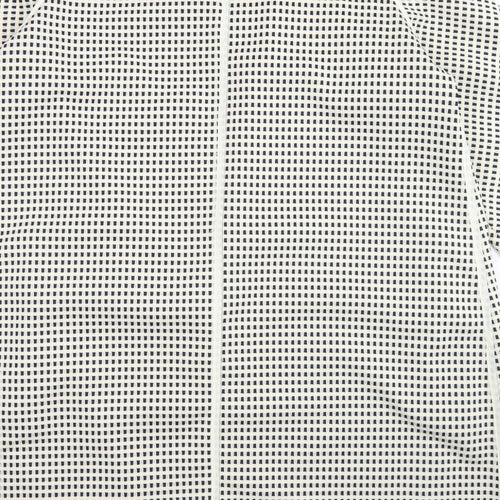 Gallery Womens Ivory Check  Jacket Blazer Size L