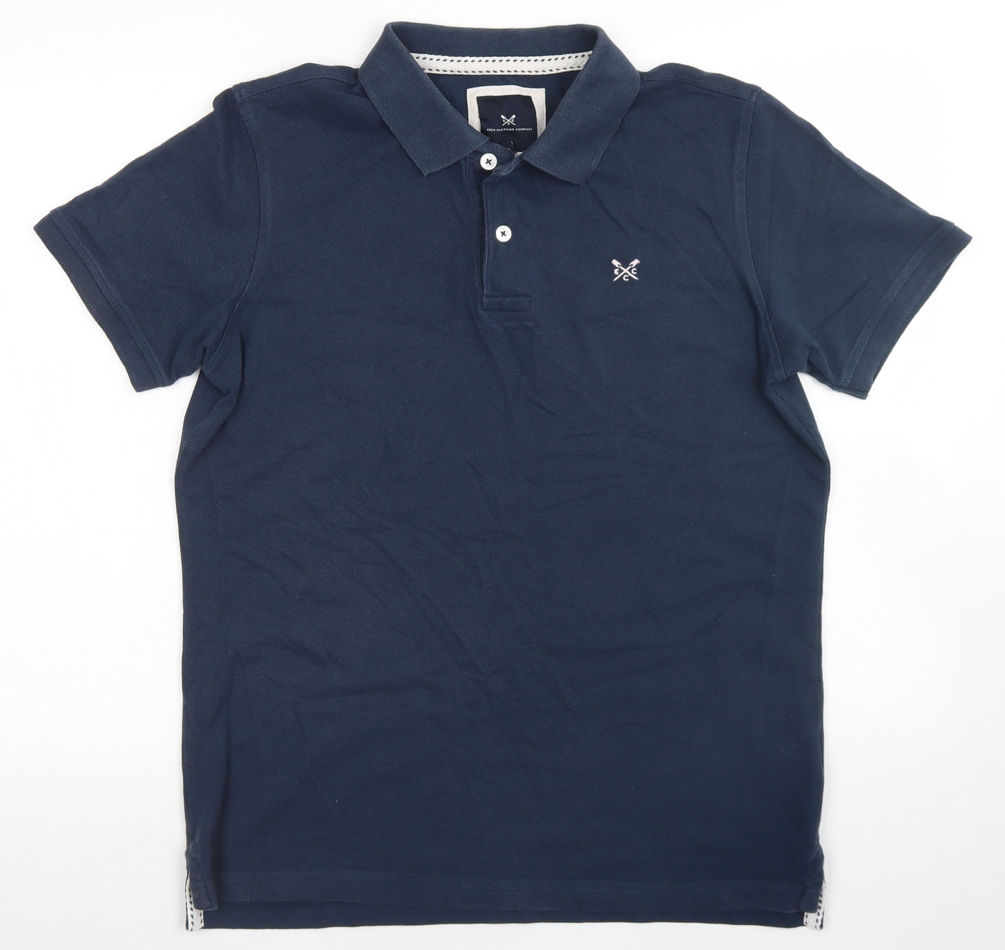 Crew Clothing Mens Blue  Cotton  Polo Size M Collared