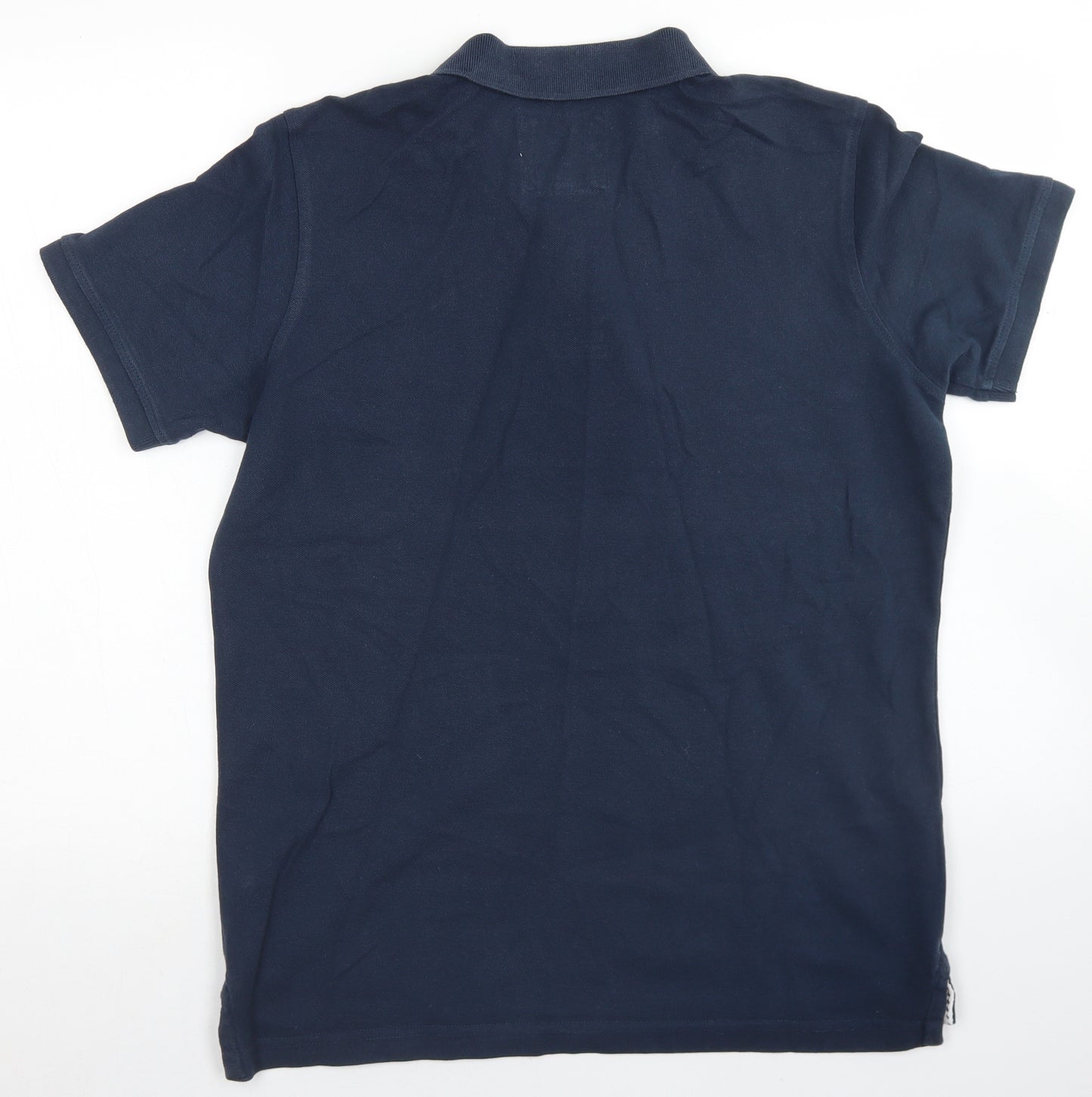 Crew Clothing Mens Blue  Cotton  Polo Size M Collared