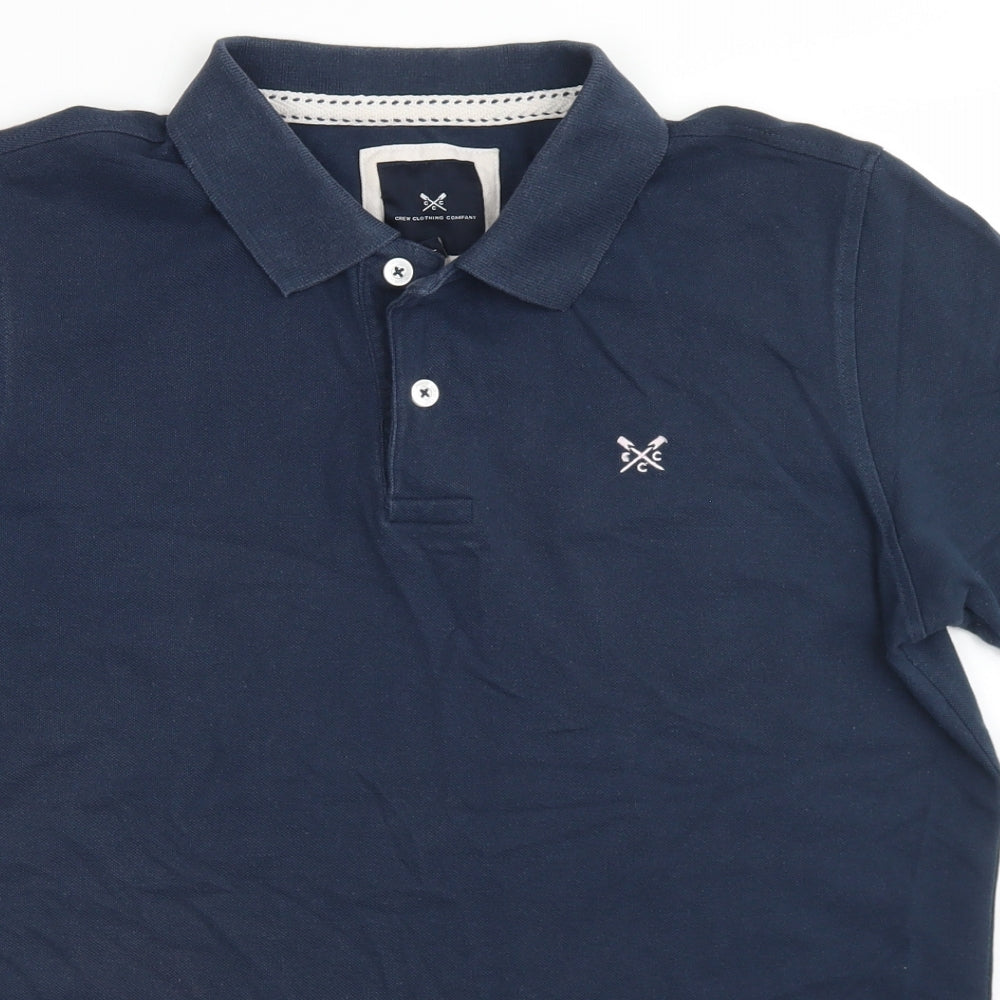 Crew Clothing Mens Blue  Cotton  Polo Size M Collared