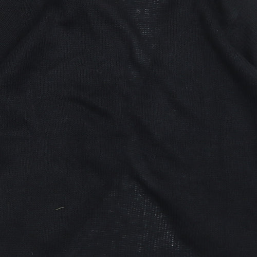 Butterfly Womens Black V-Neck  Acrylic Cardigan Jumper Size 14