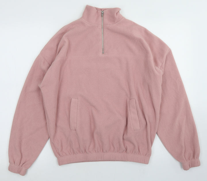 New Look Womens Pink Polyester Pullover Sweatshirt Size S