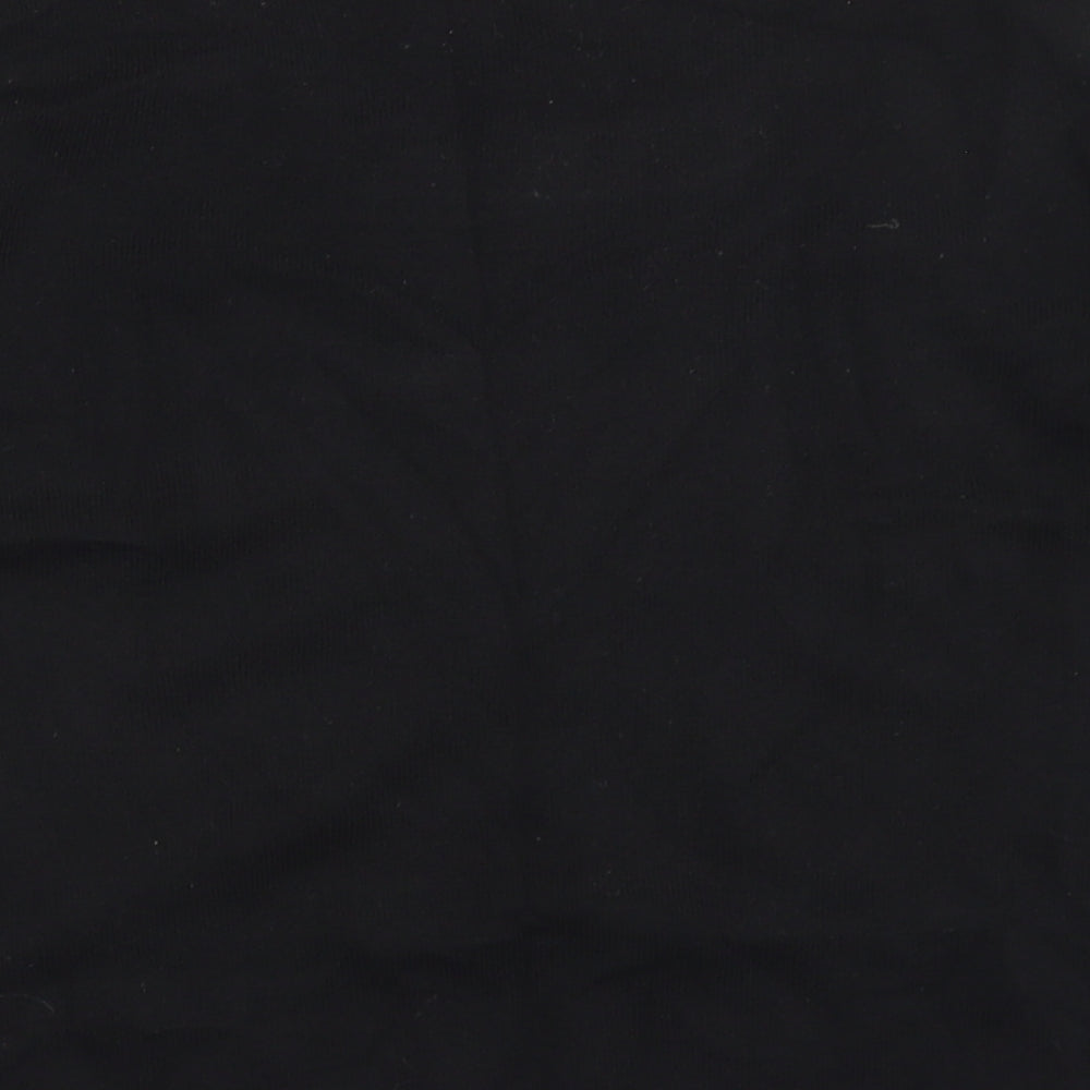 Per Una Womens Black Round Neck Striped Acrylic Pullover Jumper Size 16