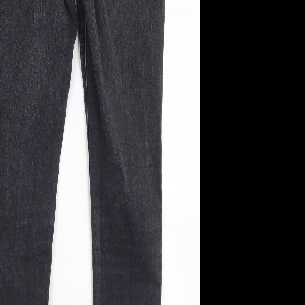 George Womens Black  Cotton Skinny Jeans Size 12 L27 in Regular Button