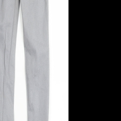 Miss Selfridge Womens Grey  Cotton Skinny Jeans Size 8 L29 in Regular Button