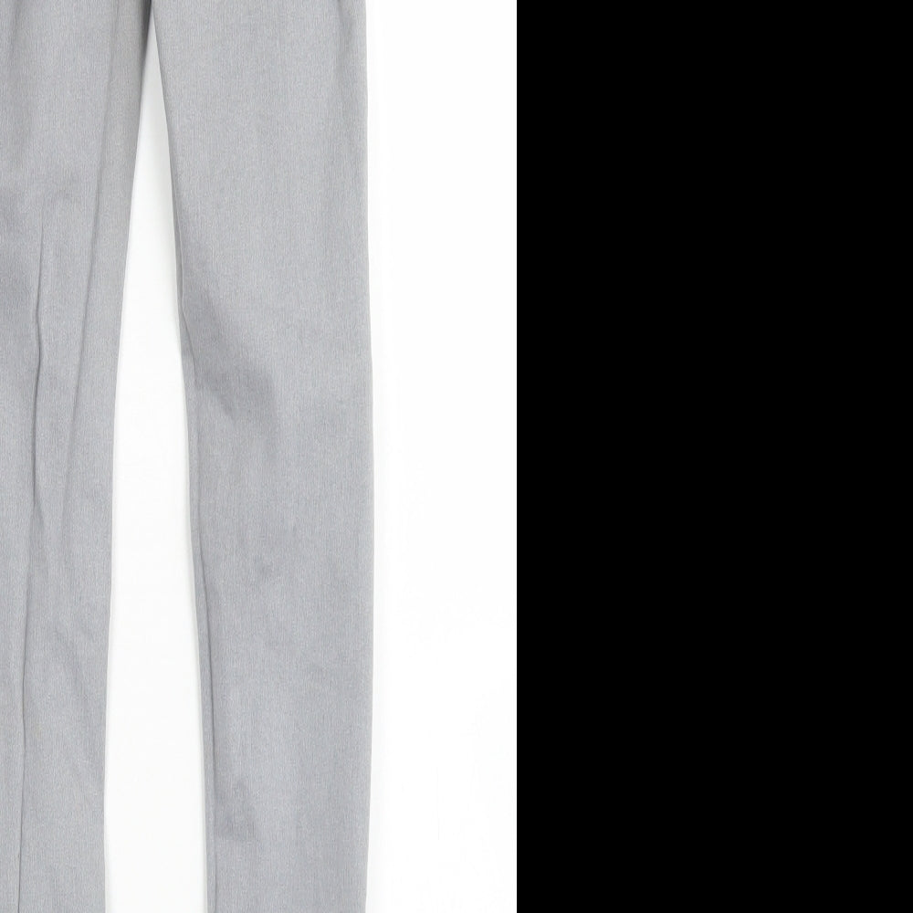 Miss Selfridge Womens Grey  Cotton Skinny Jeans Size 8 L29 in Regular Button