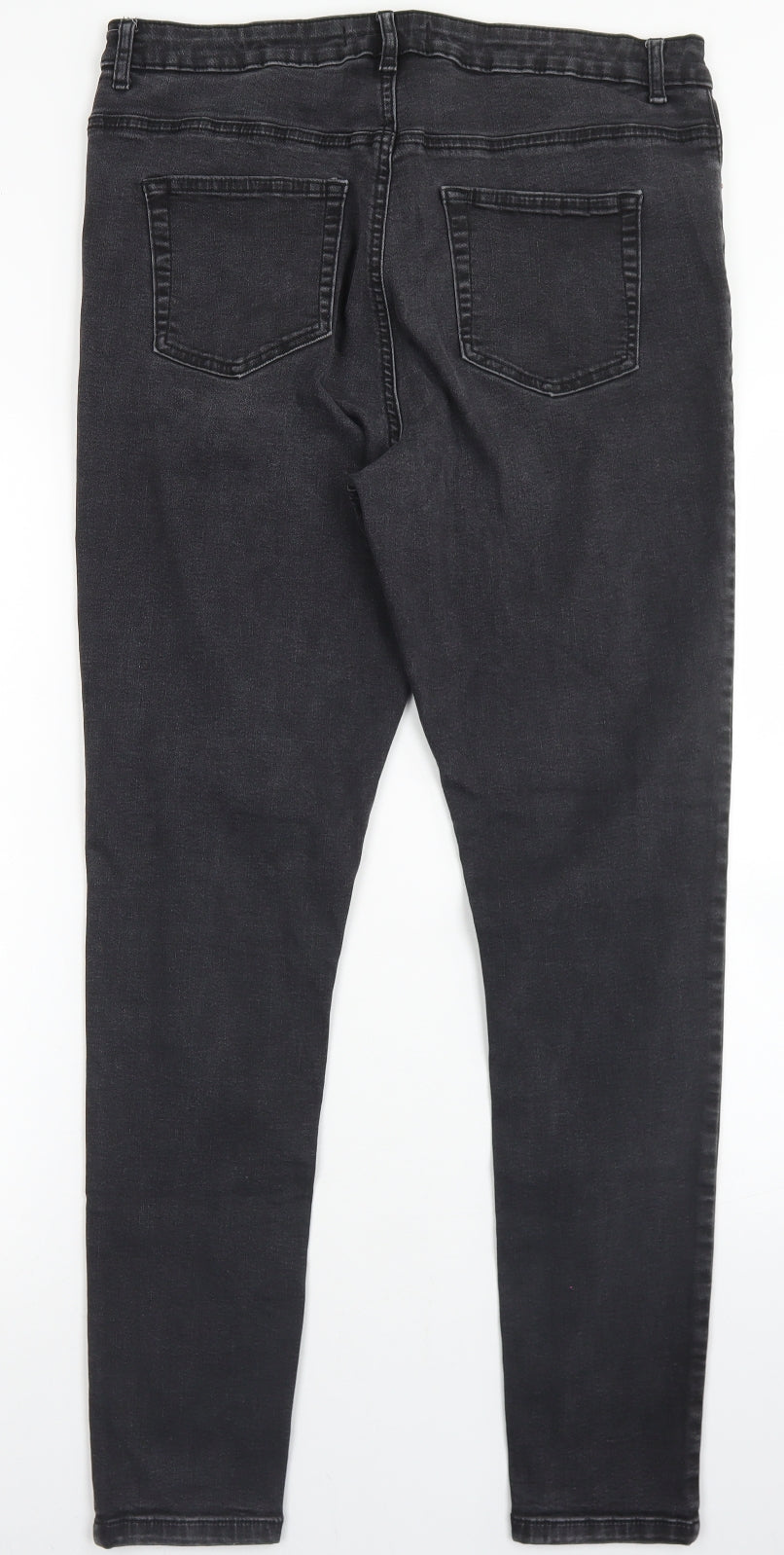 Denim Co Womens Black  Cotton Skinny Jeans Size 18 L28 in Regular Button