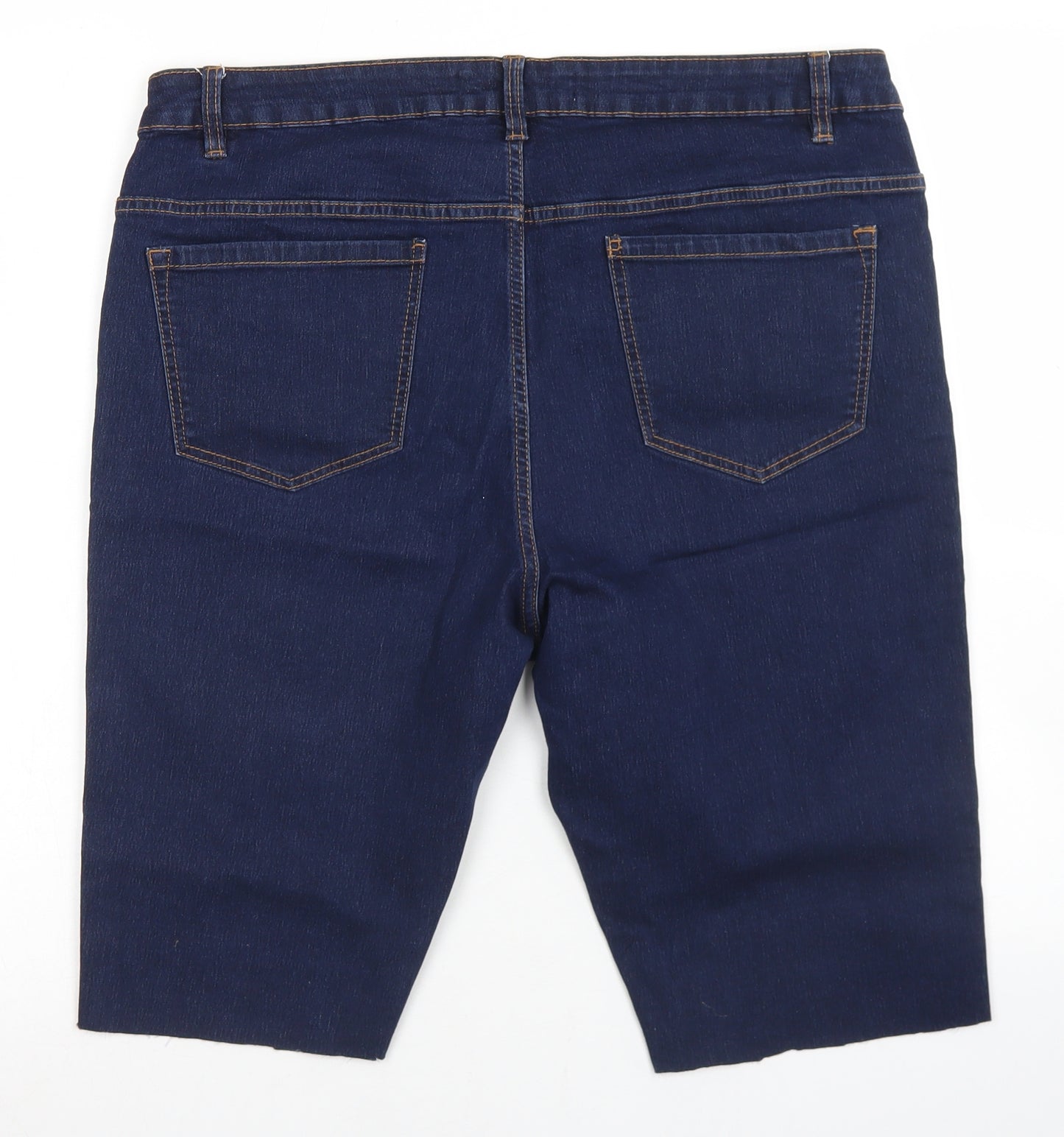 George Womens Blue  Cotton Boyfriend Shorts Size 18 L10 in Regular Button
