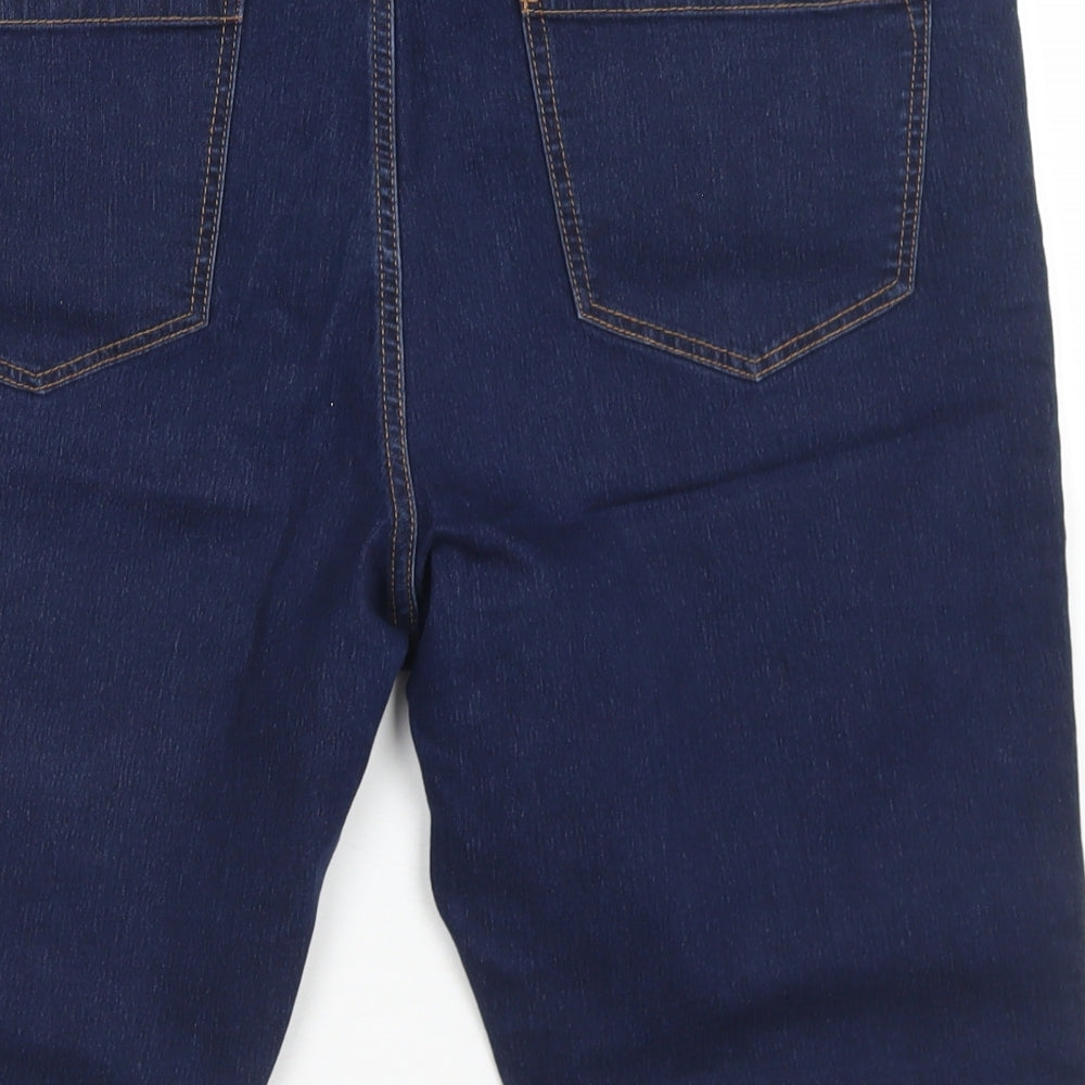 George Womens Blue  Cotton Boyfriend Shorts Size 18 L10 in Regular Button